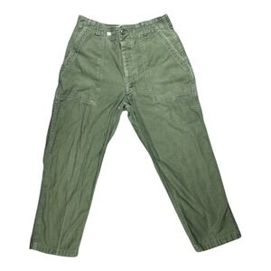 70s Vintage OG-107 Utility Cotton Sateen Army Pants 28X26 Vietnam Era